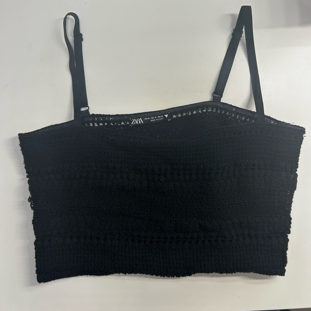 Black ZARA Crop Top XS